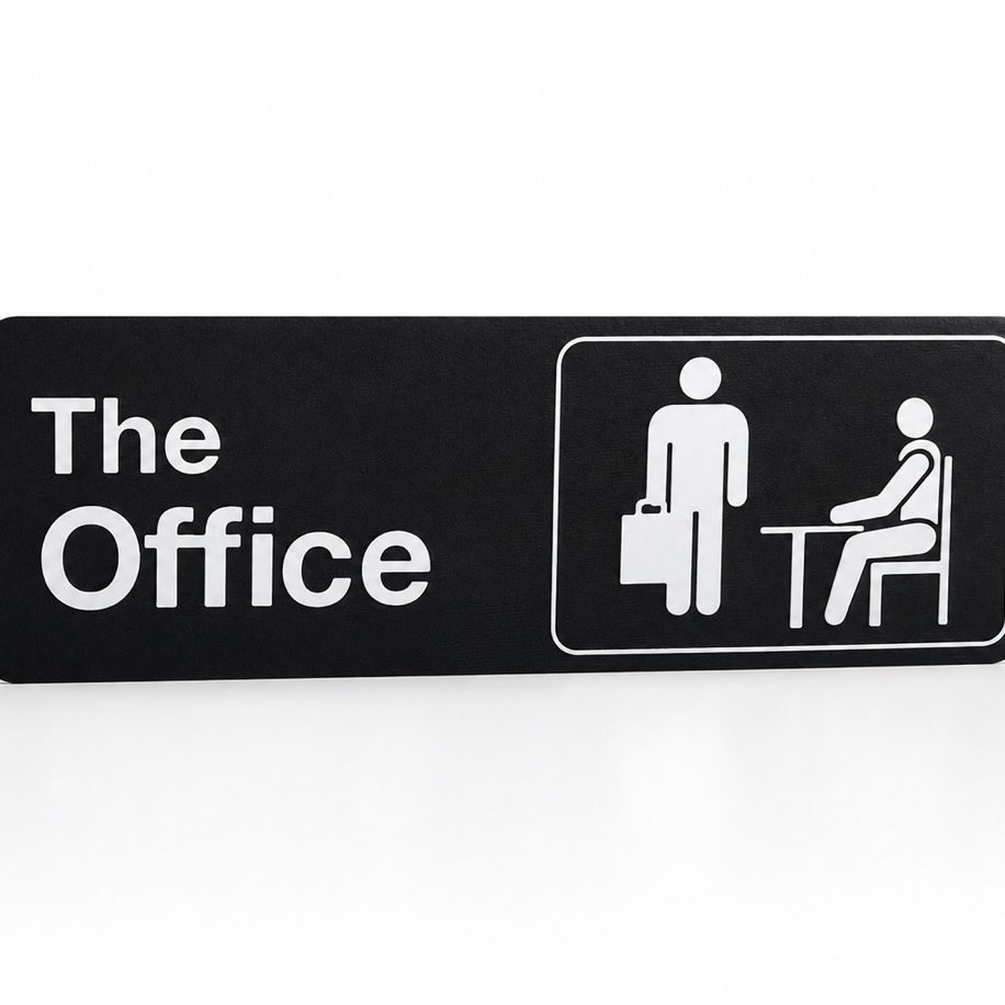 The Office Kapı Tabelası | 3D Baskı Dekoratif Ofis Tabelası | 250x86 mm