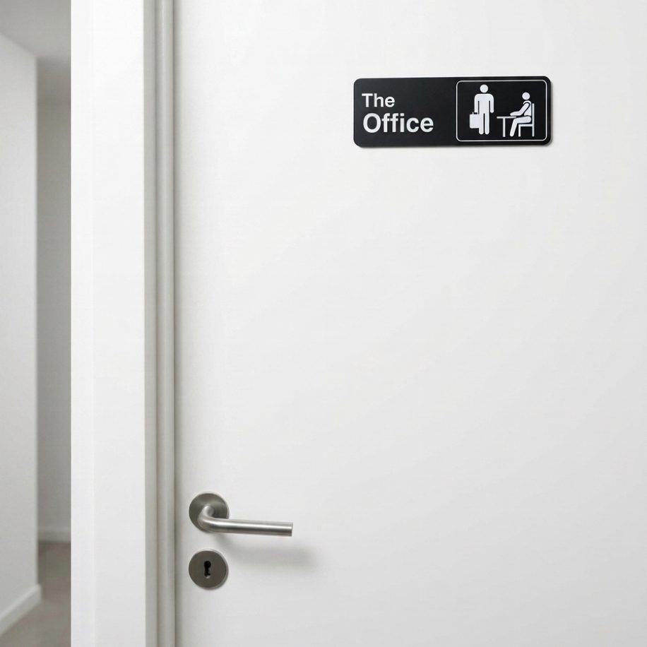 The Office Kapı Tabelası | 3D Baskı Dekoratif Ofis Tabelası | 250x86 mm görsel 2