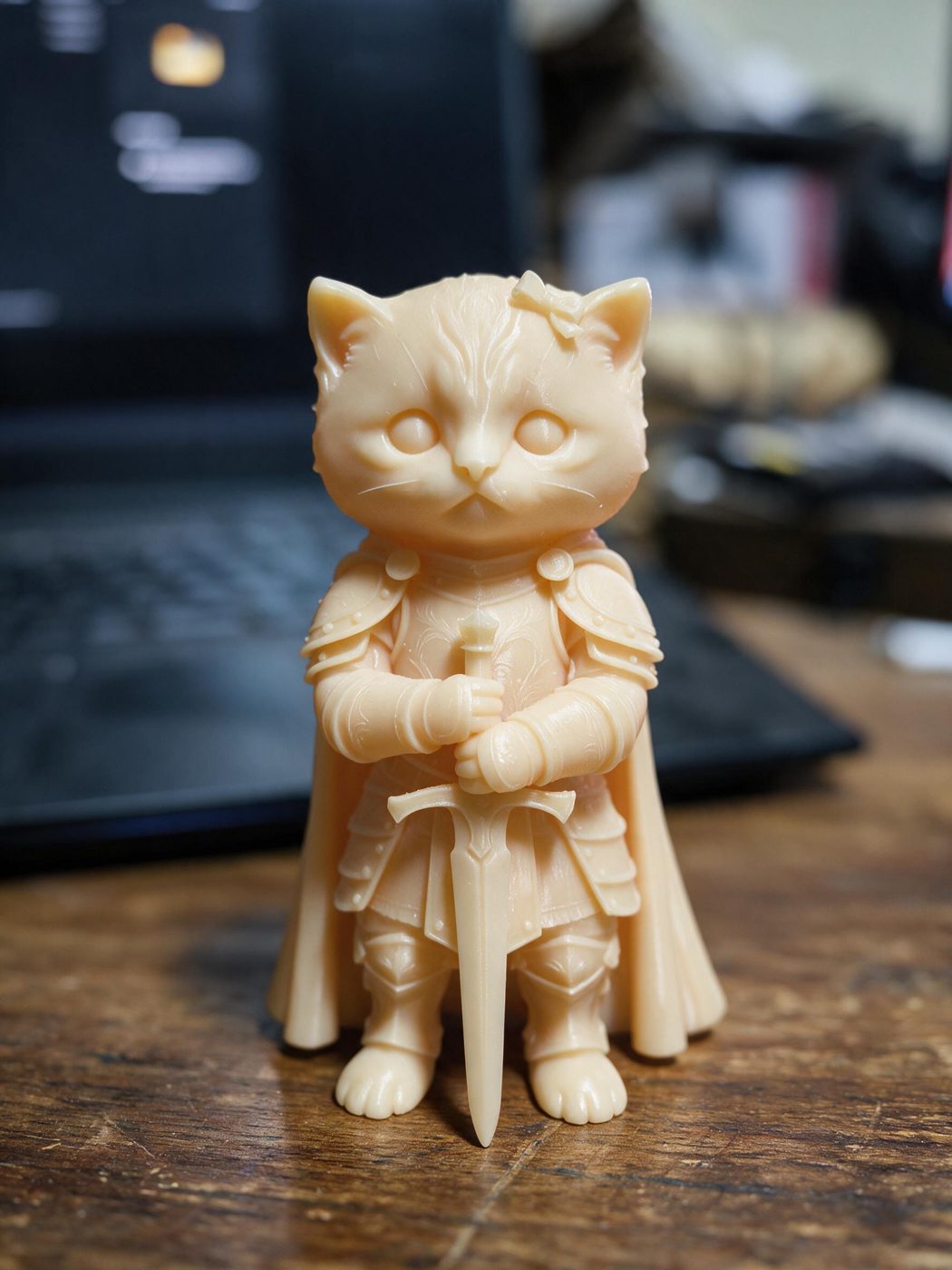 Knight Cat Figür