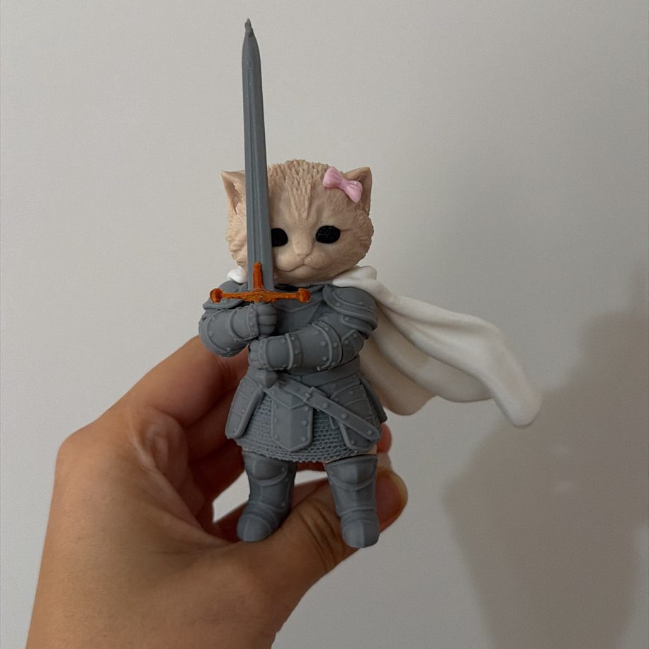 Knight Cat Figür