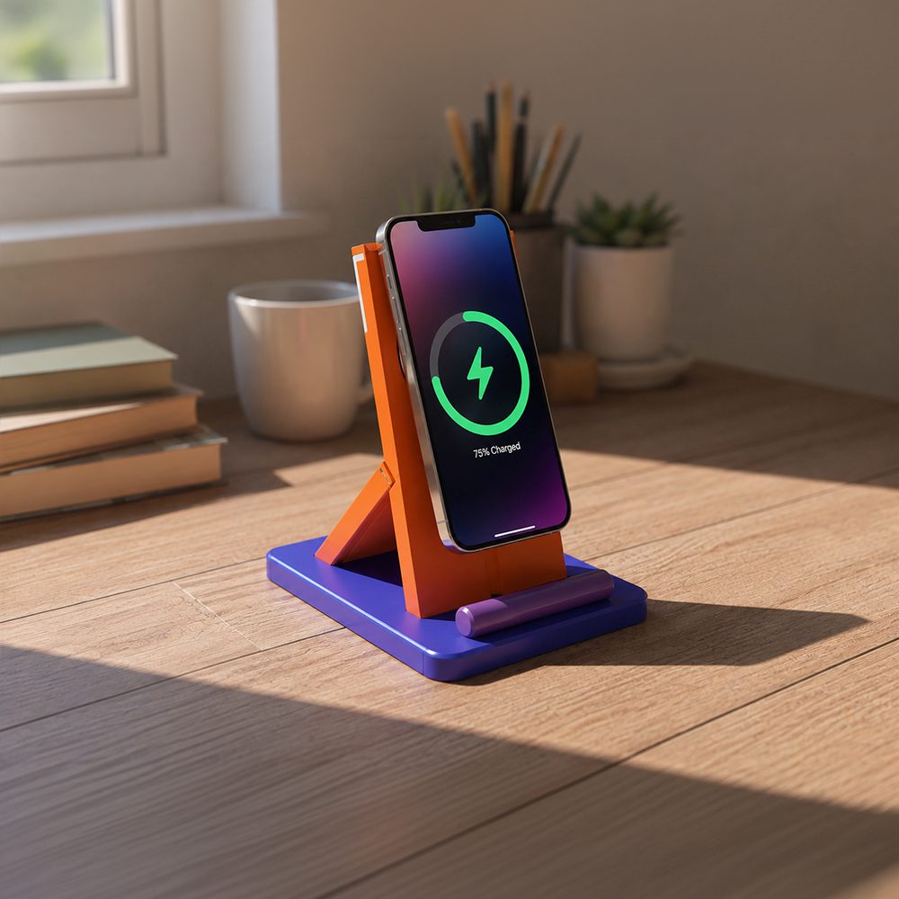 Foldable MagSafe Desk Stand (magesafe dock lu telefon tutucu kablo kanallı)