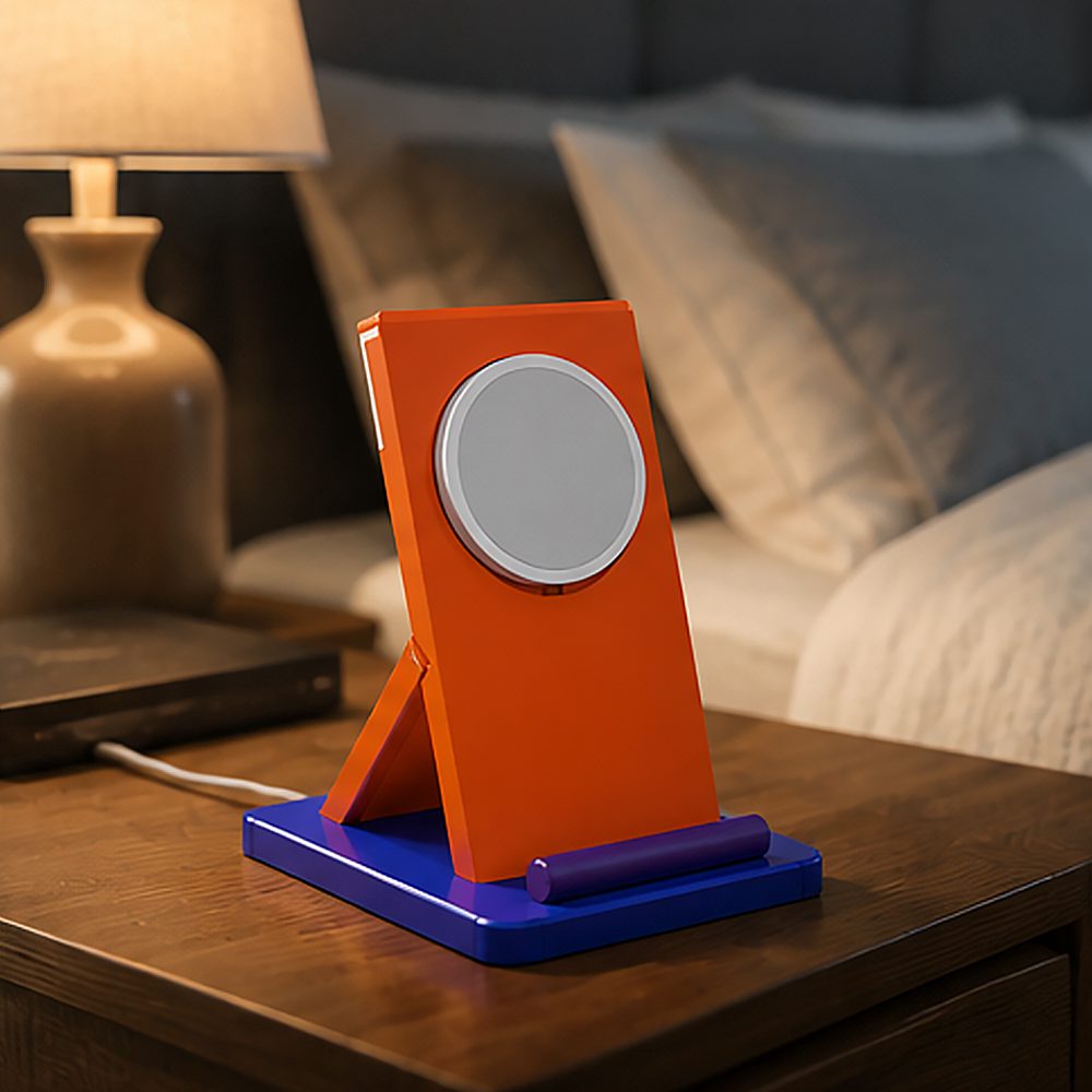 Foldable MagSafe Desk Stand (magesafe dock lu telefon tutucu kablo kanallı) görsel 3