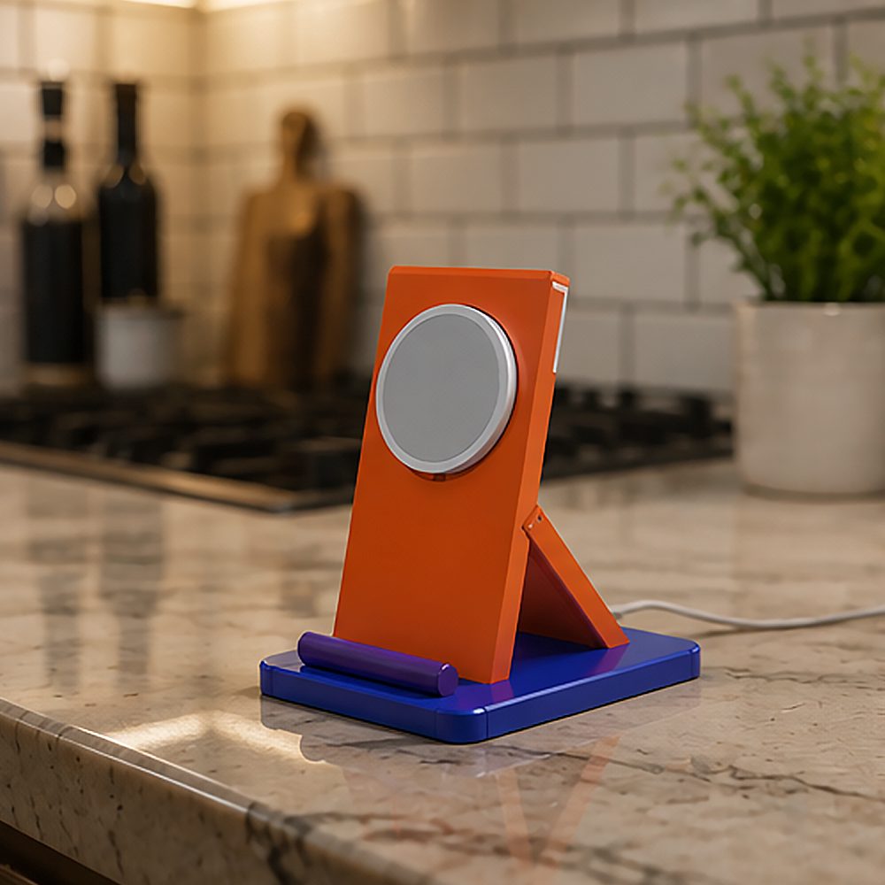 Foldable MagSafe Desk Stand (magesafe dock lu telefon tutucu kablo kanallı) görsel 4