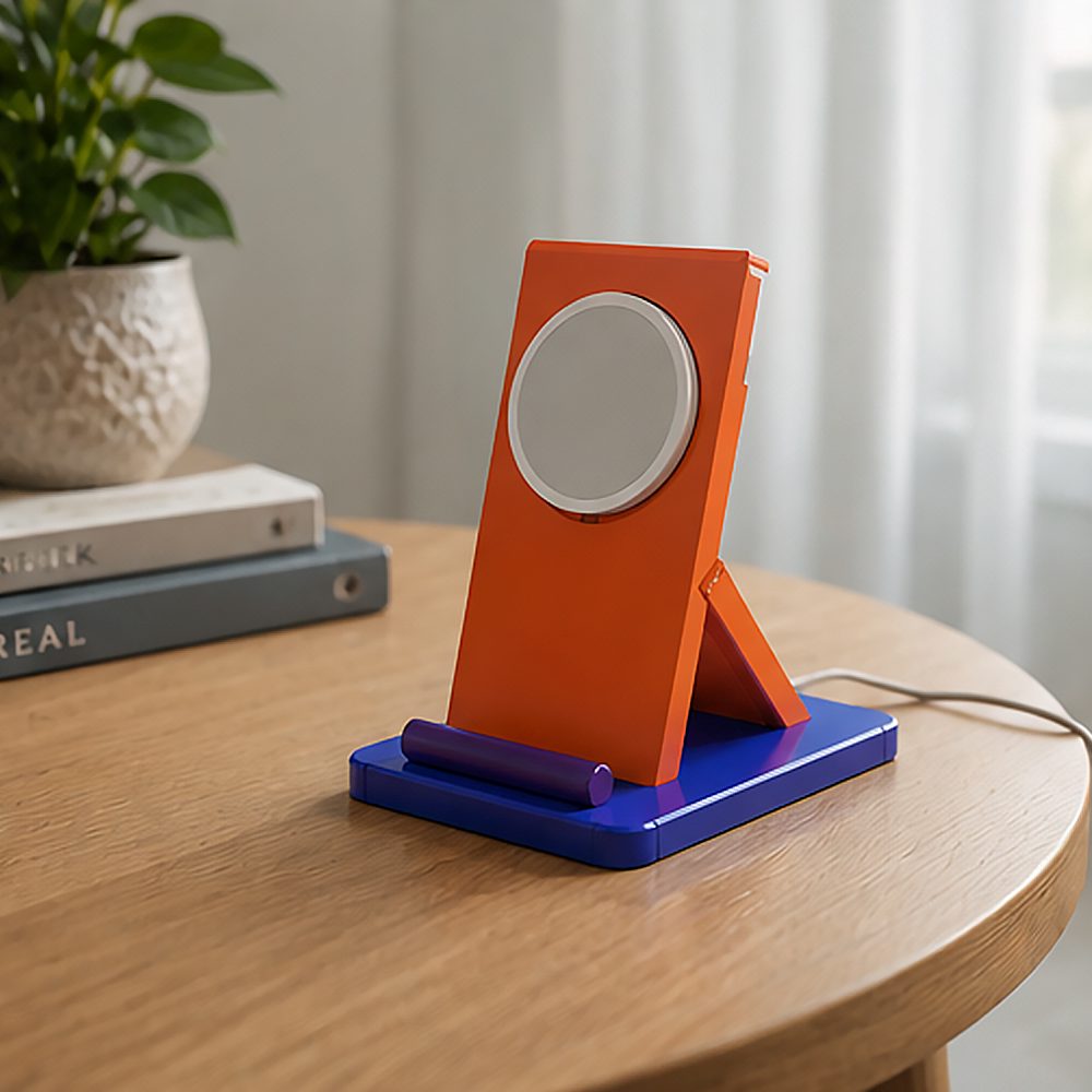 Foldable MagSafe Desk Stand (magesafe dock lu telefon tutucu kablo kanallı) görsel 5
