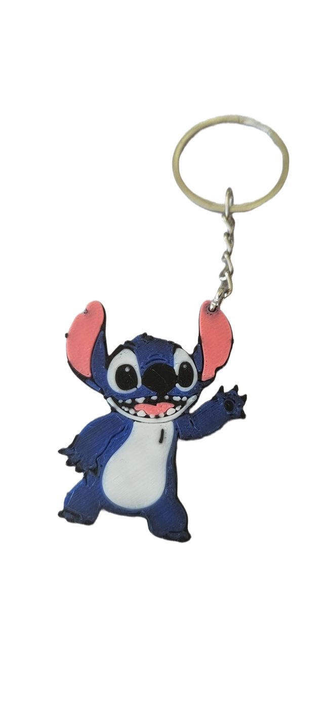 3D Baskı Stitch Figürlü Anahtarlık ve Çanta Aksesuarı