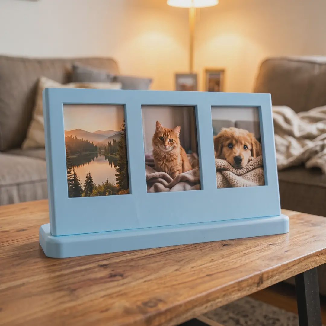3 Bölmeli Instax Mini Masaüstü Fotoğraf Çerçevesi görsel 6