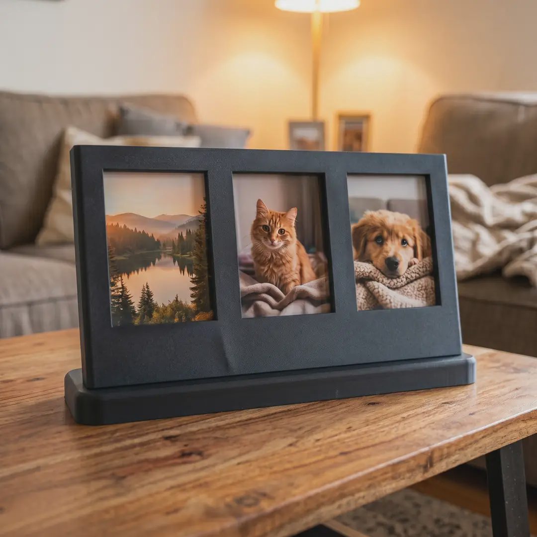 3 Bölmeli Instax Mini Masaüstü Fotoğraf Çerçevesi görsel 8