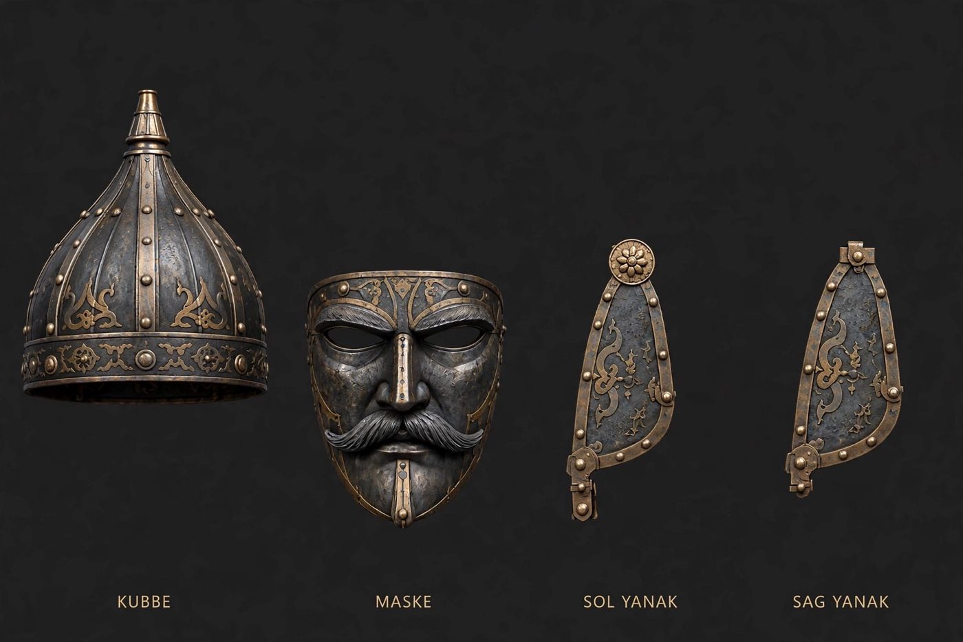 Kıpçak zırhı kask görsel 3